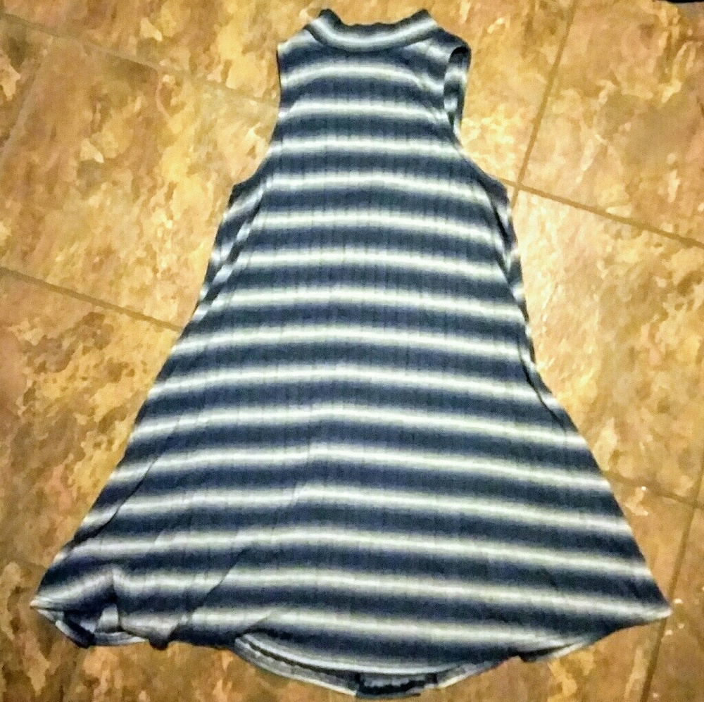 Soprano Striped Halter Top Mini Dress